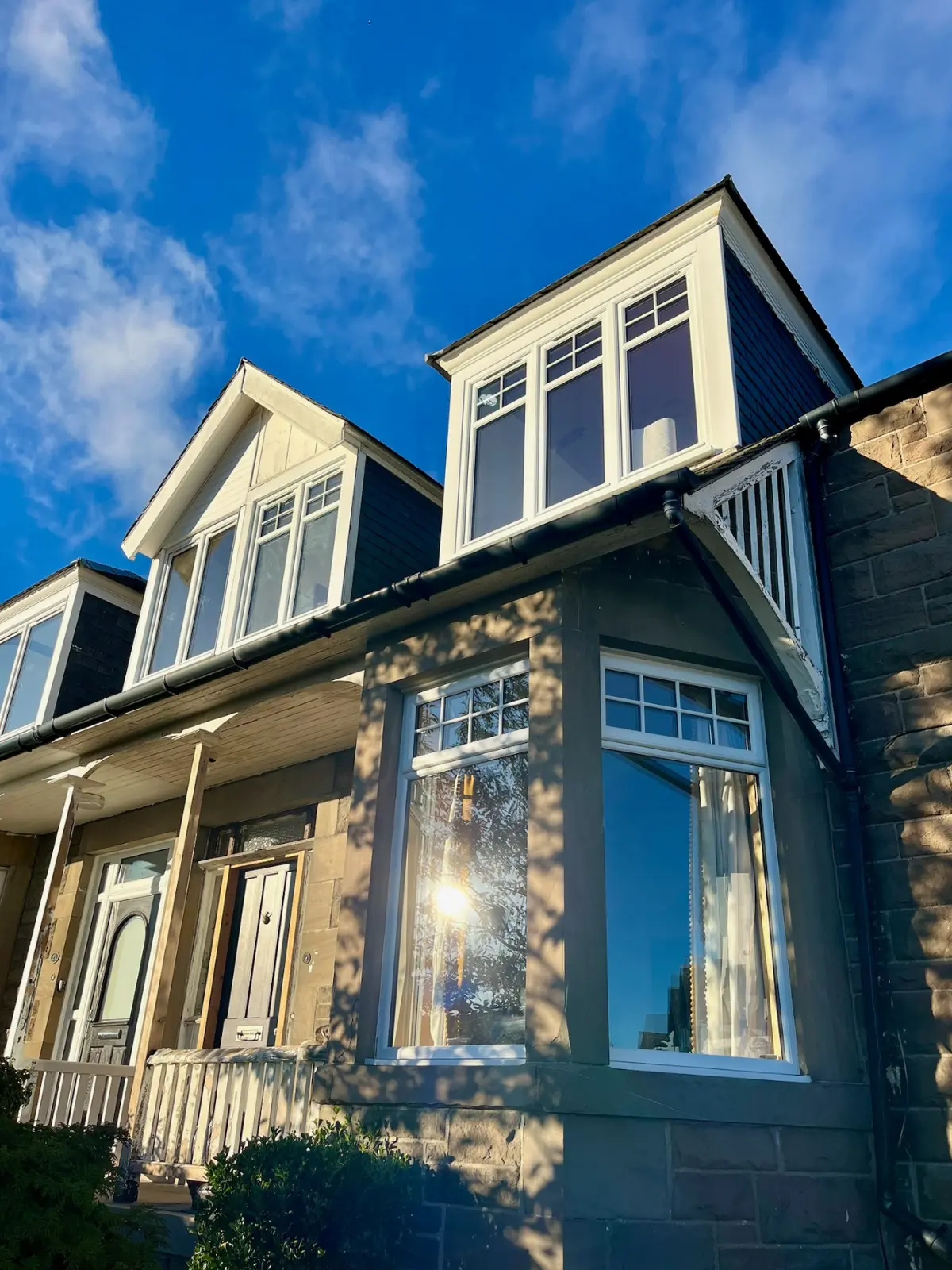 White uPVC casement window installation, Dundee